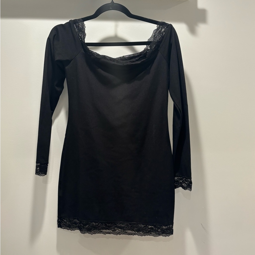 Edikted Midnight Lace Mini Dress